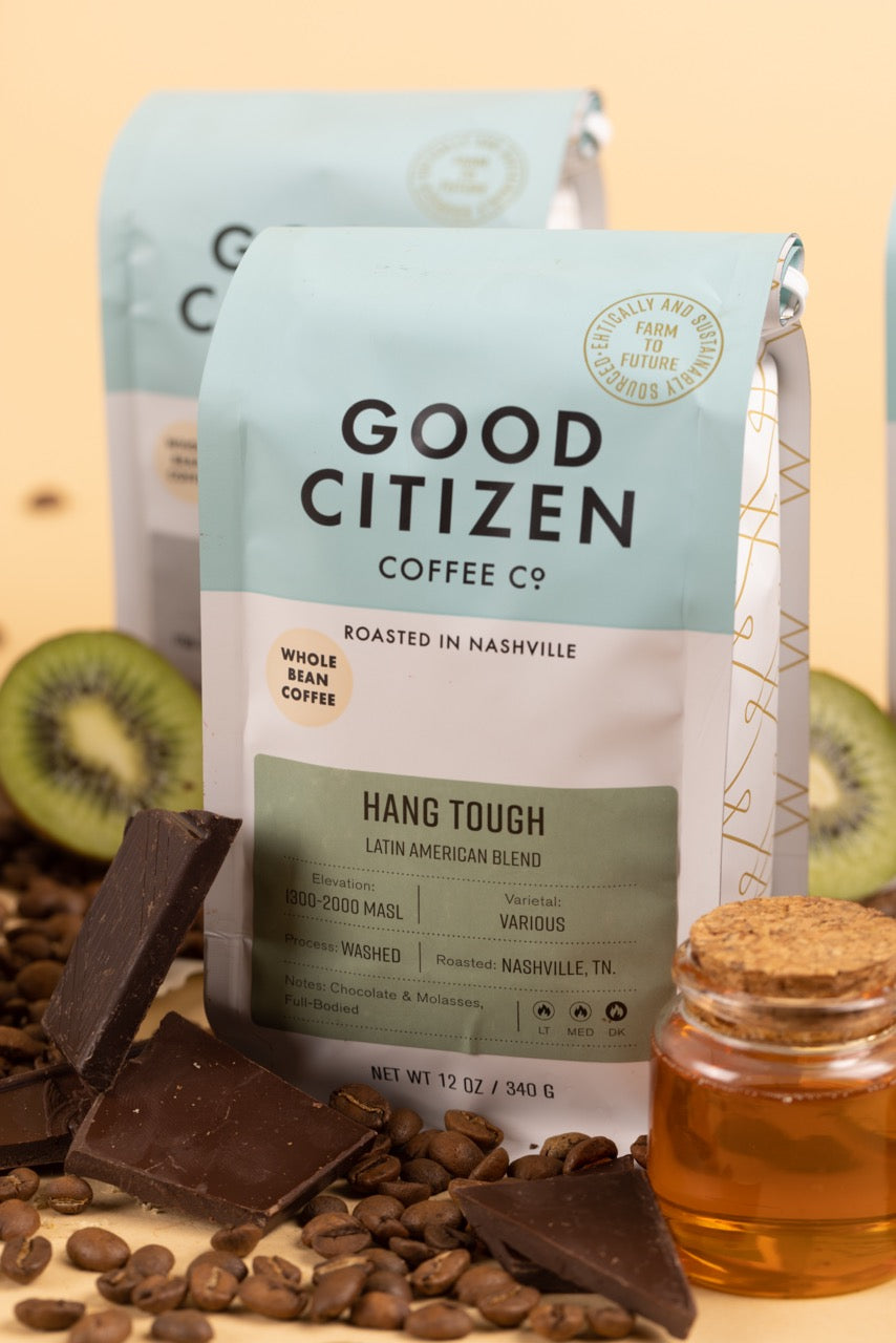 coffee bag chocolate and honey