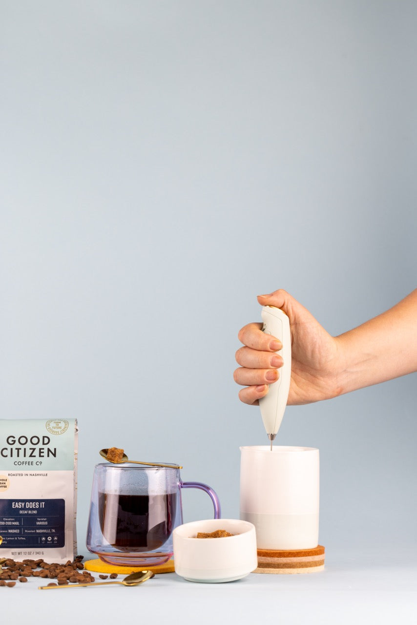 frother in the cream cup