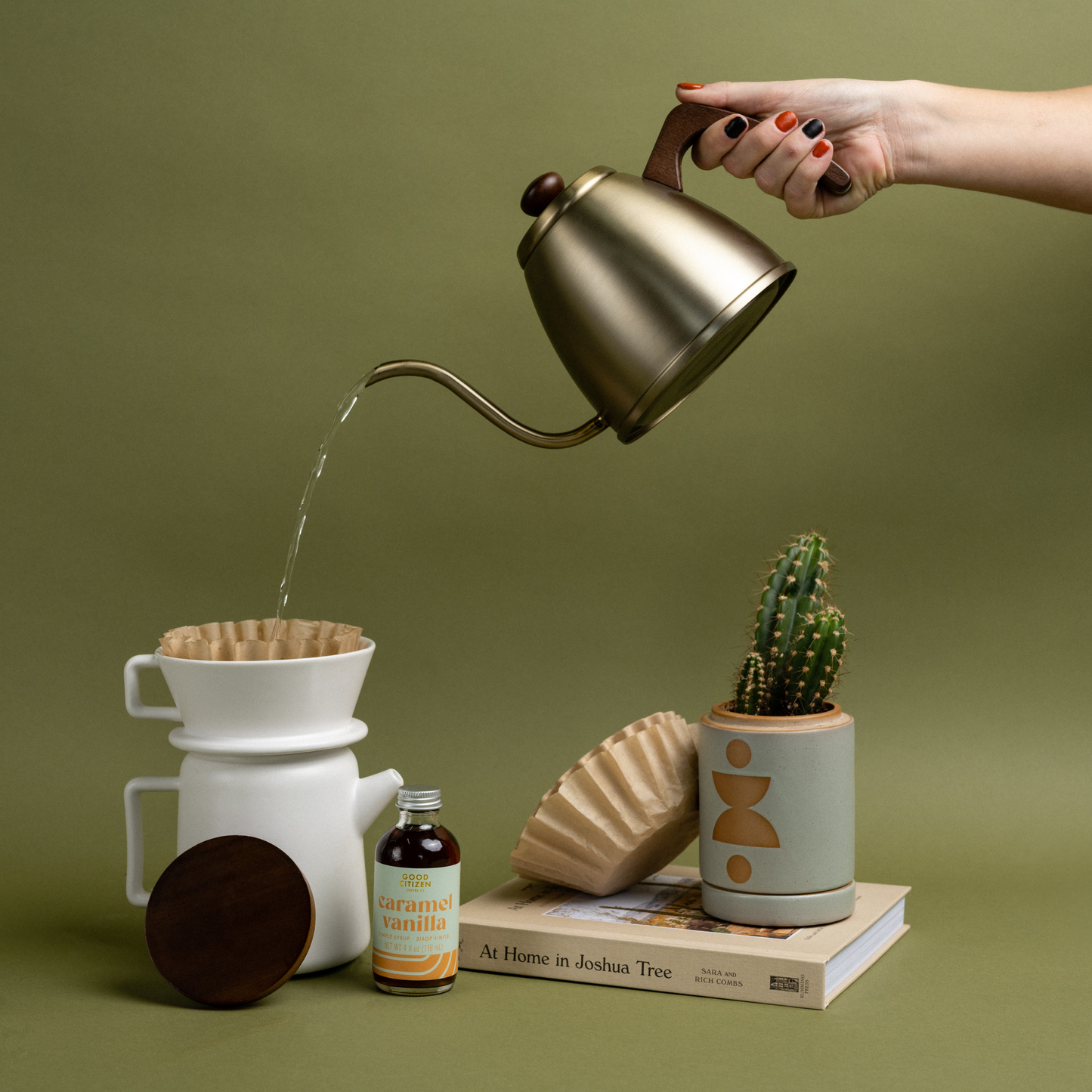 kettle pouring into a pour over
