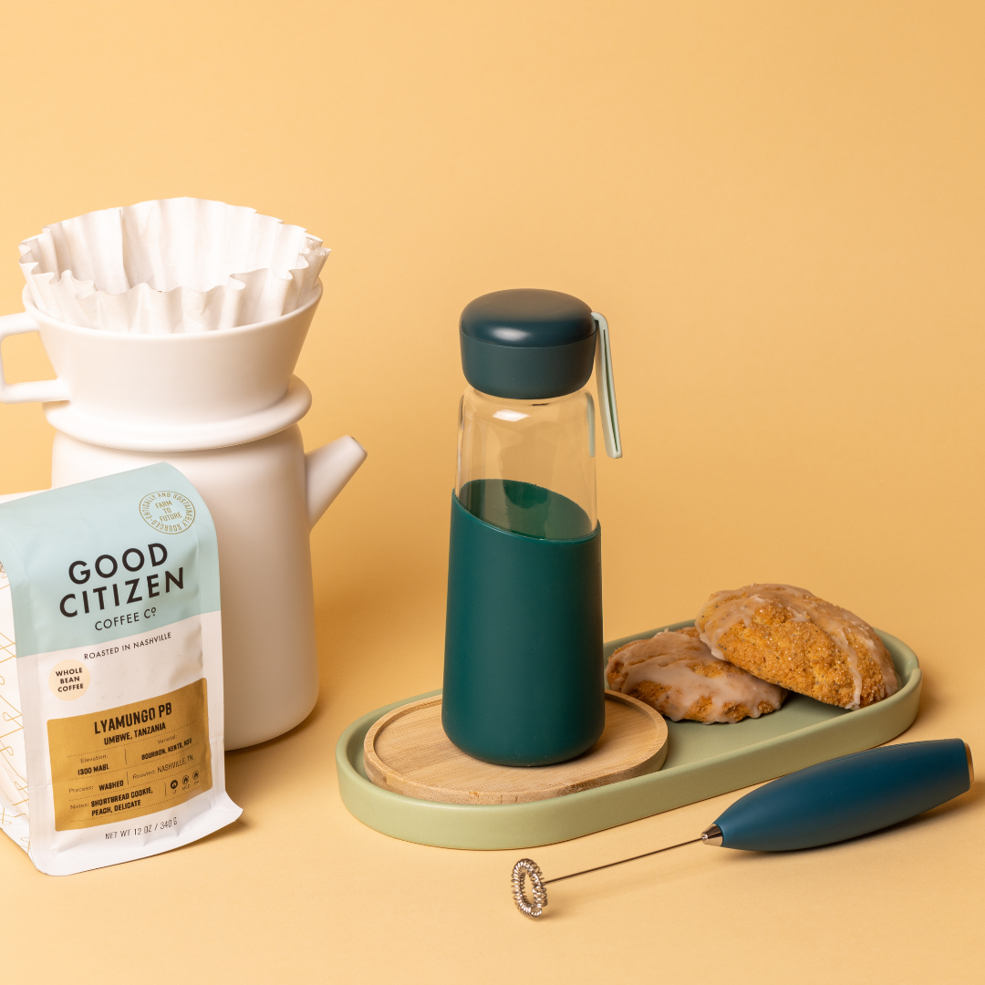 tumbler on a nesting tray