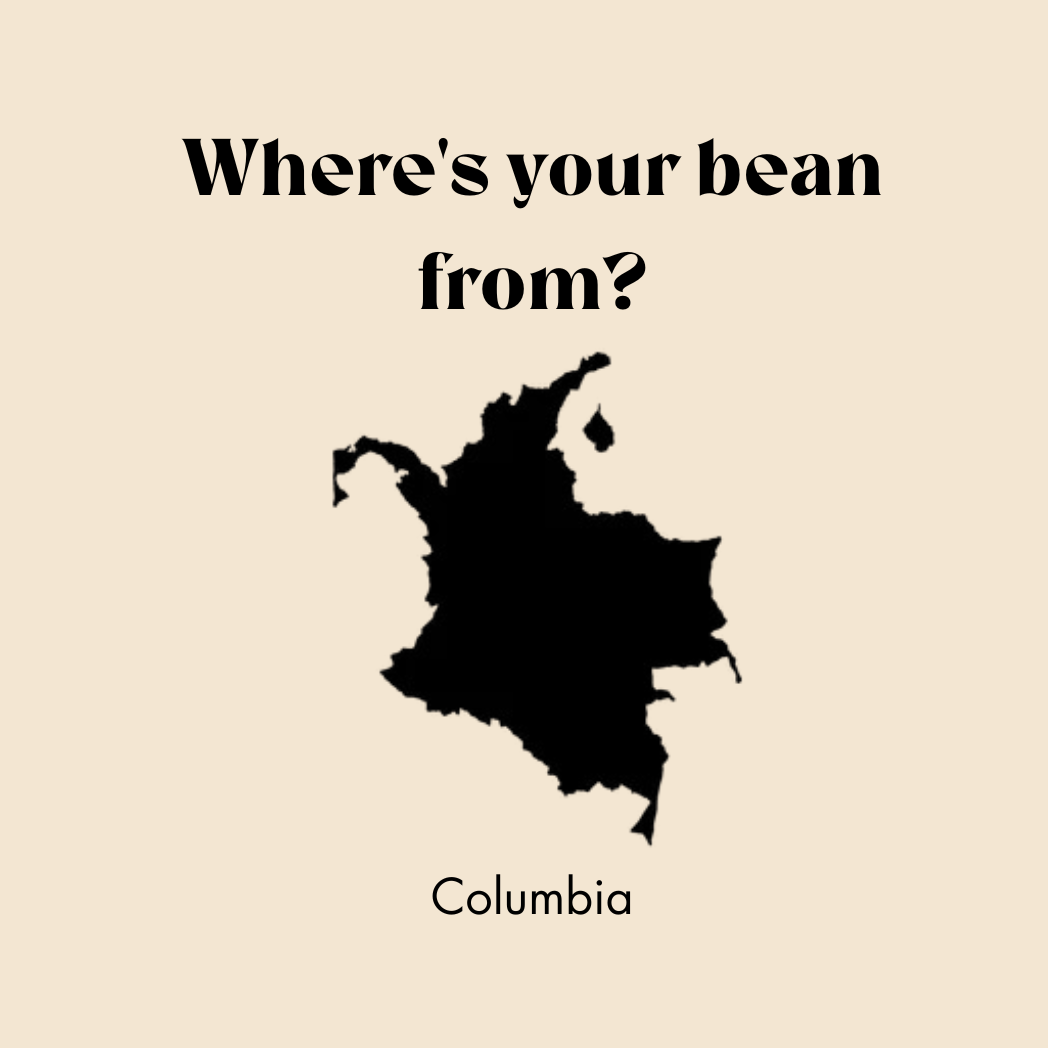 These coffee beans are from Columbia