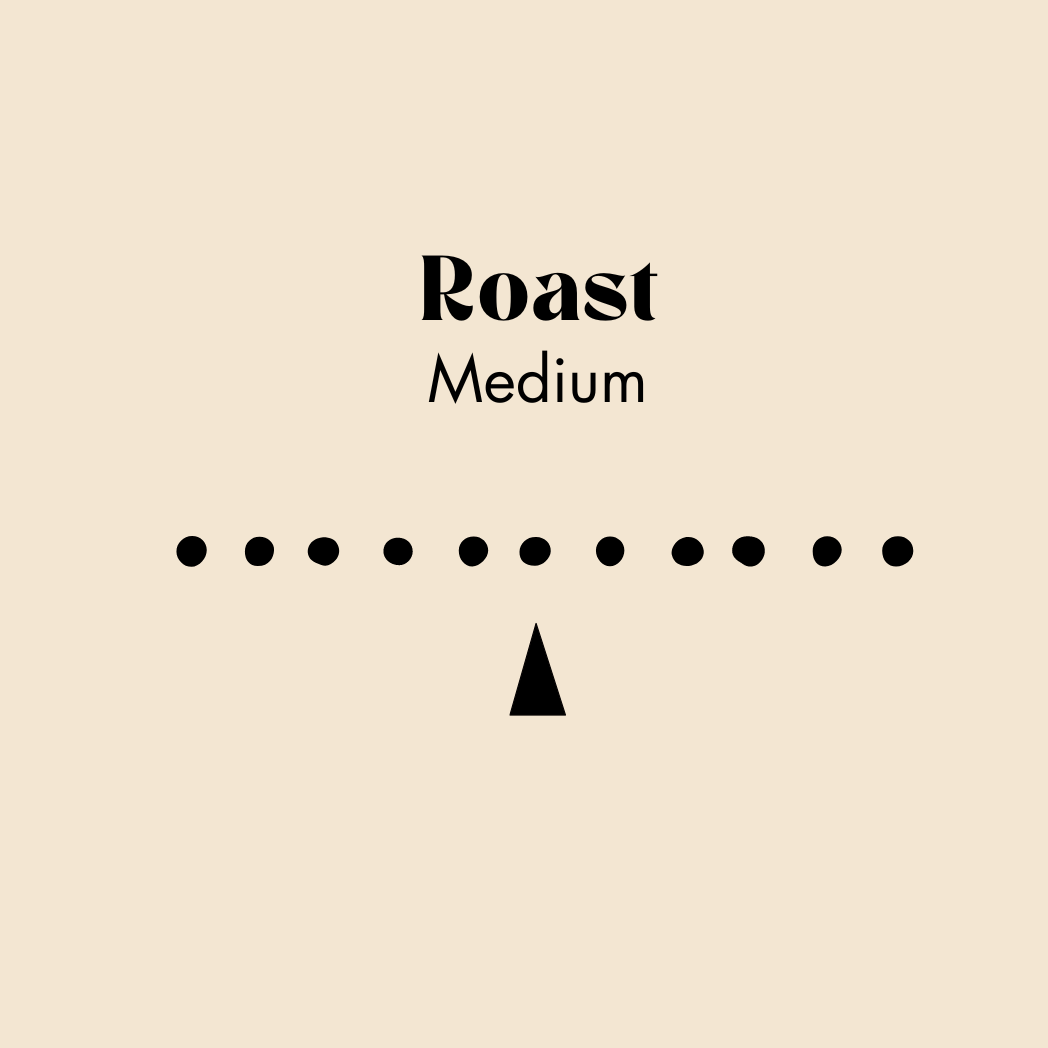 Text reading Roast Medium with illustration of medium 