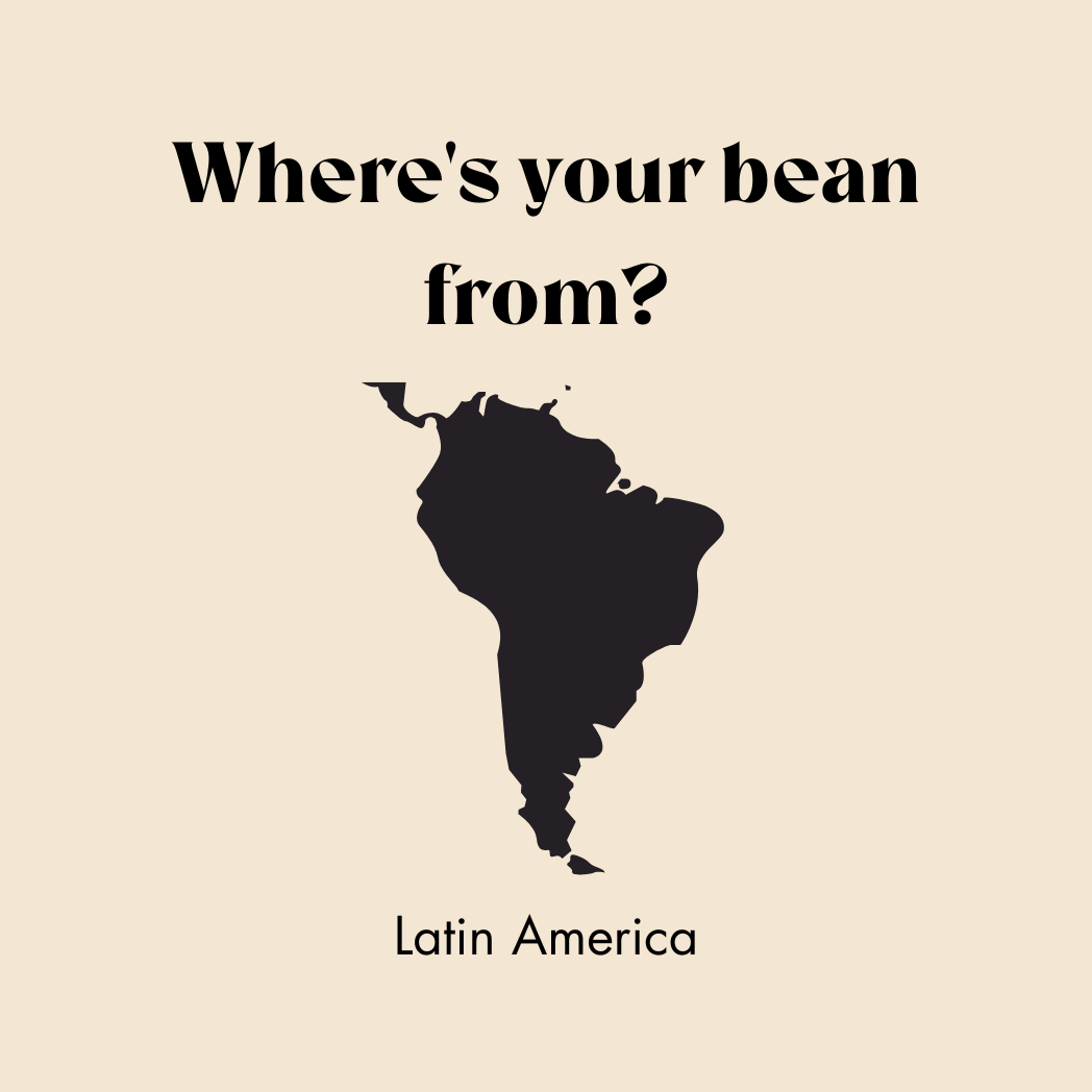 These coffee beans are from Latin America