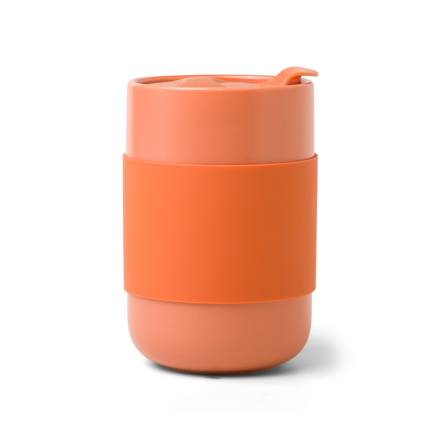 32 oz Biggby Good Vibes Orange Coffee Plastic Travel Mug Cup & Lid