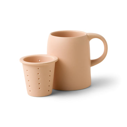 2-in-1 Ceramic Tea Infuser Mug cream