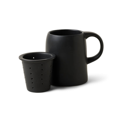 2-in-1 Ceramic Tea Infuser Mug black