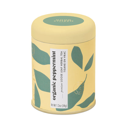 Premium Loose Leaf Tea - Organic Peppermint container