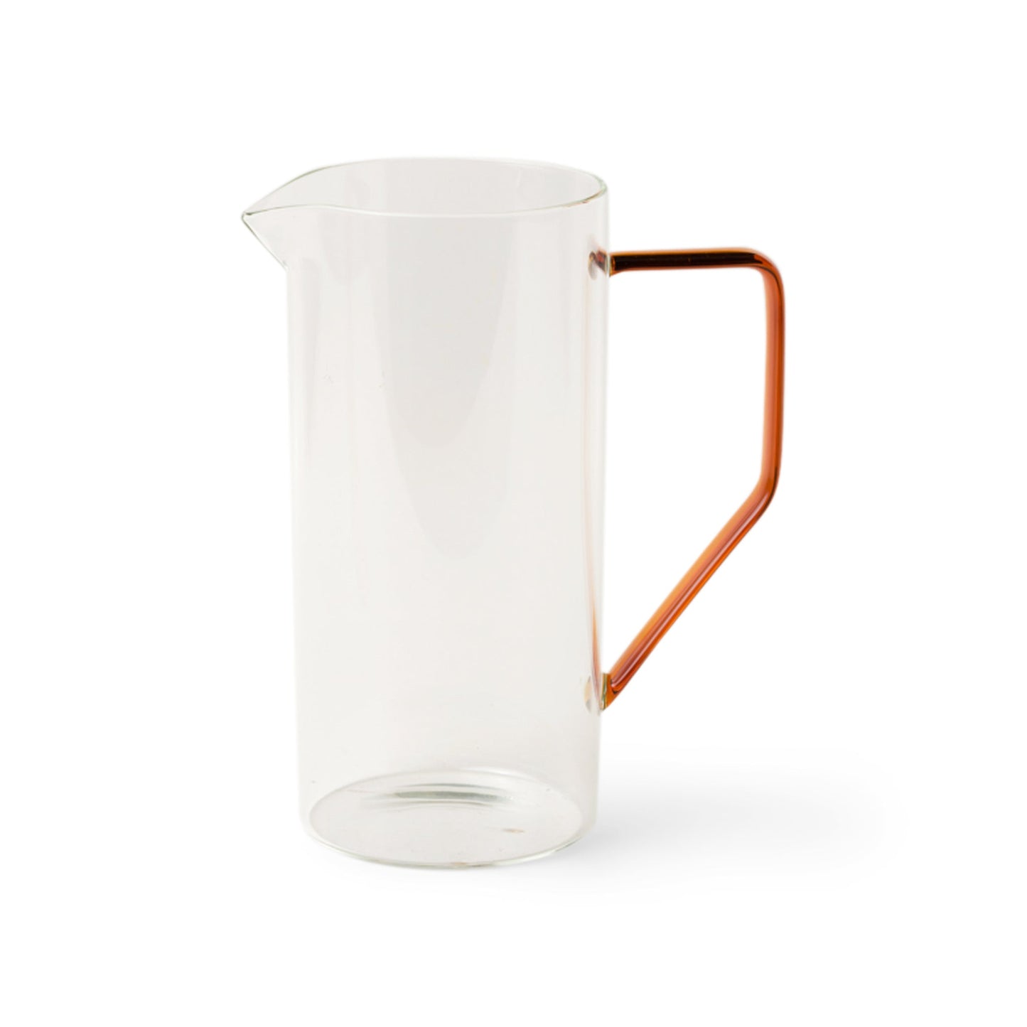 Statement Glass Pitcher with amber handle